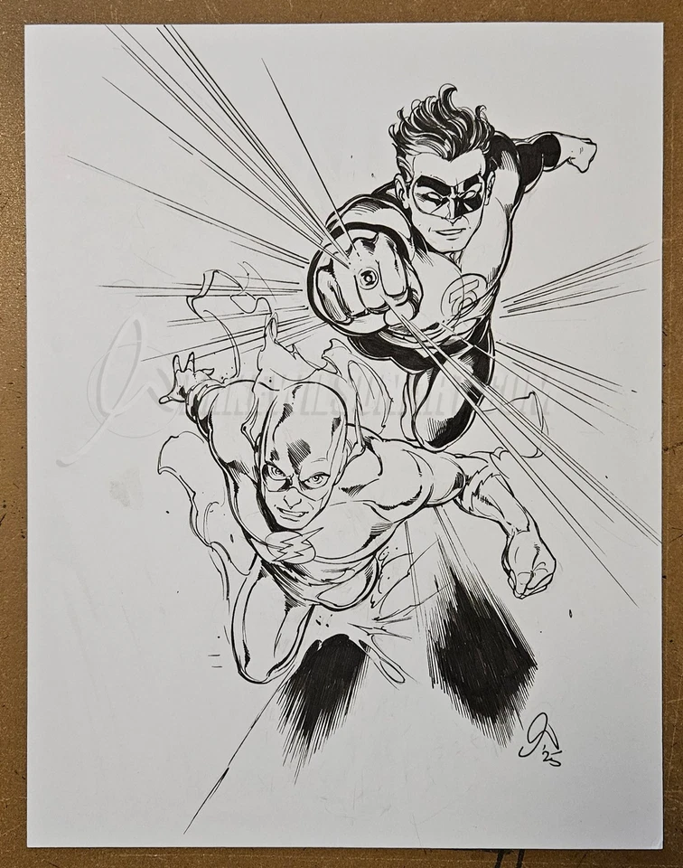 Flash Lanterna Verde DC Comics JLA - mikewilsonart (#222) - Imagem 1 de 1