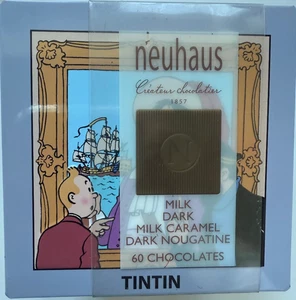 Tintin Hergé Neuhaus Fancuy Chocolates in painted tin box RARE - Picture 1 of 6