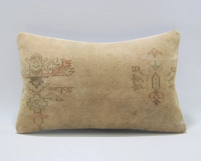 "Funda de almohada Kilim turco hecha a mano 12x20"" | Funda de cojín boho vintage" Foto 1 de 4