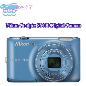 Nikon Coolpix S6400 Digital Camera 16MP 12X Optical Zoom with Accessories Blue - Picture 1 of 12
