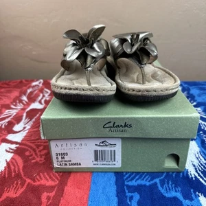 Clarks Artisan Latin Samba Leather Sandals Size 6 M - Imagen 1 de 13