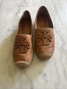 Tory Burch Espadrille Size 8 Tan Goat Leather - Picture 1 of 4