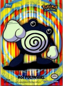 2000 Topps Pokemon TV Animation Series 2 #3 Poliwhirl Animation Stick-Ons - Bild 1 von 2