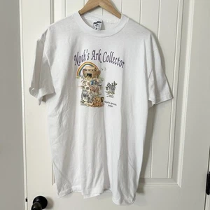 Vintage Noah Ark Collector Religious Christian T Shirt Graphic 1991 Large USA - Picture 1 of 5