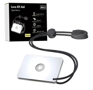 Espejo de señal 2 x 3 pulgadas, espejo de supervivencia de grado militar, 3 2 x 3 pulgadas, negro - Imagen 1 de 6