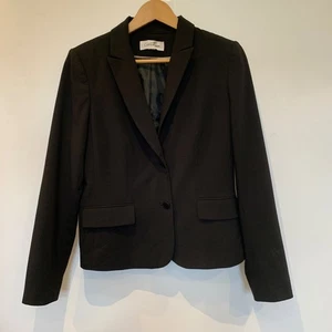 Calvin Klein Blazer Womens Size Small 36" Chest Black Tailored Fit 2 Button - Picture 1 of 16
