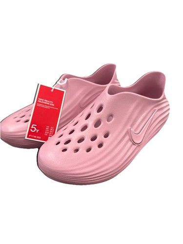 Sandali slip on Nike Reactx Rejuven8 Clog GS taglia 5Y in schiuma rosa IF1746 600 nuovi