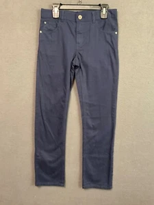 H&M Boys Size 9-10Y Pants Navy Blue 100% Cotton Classic Casual - Picture 1 of 7