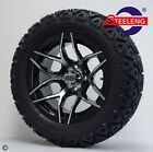 Golf Cart 14"X7" Rally Wheels And 23"X10"-14" All Terrain Tires (Set Of 4)