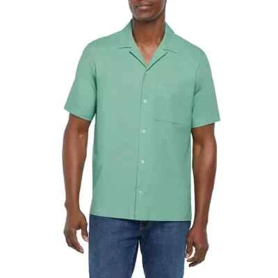 Gap Men's Short Sleeve Button-Up Linen Shirt Size XXL Green - Image 1 of 4