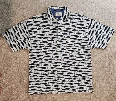 Tommy Hilfiger Surf Co. Para hombres Camisa Hawaiana Manga Corta Abotonada Pez Talla M Foto 1 de 4