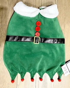 Christmas Pet Elf Costume Size M Holiday Dog Costume - Picture 1 of 5