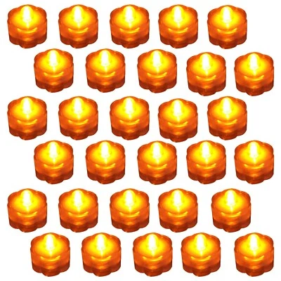 Batería sumergible impermeable LED luz de té ~ decoración de boda ámbar paquete de 30 Foto 1 de 2