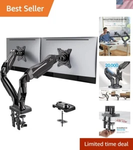 Full Motion Dual Monitor Mount - Comfort & Stability for Optimal Productivity - Picture 1 of 11