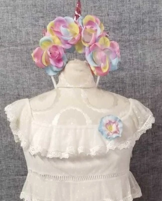 Disfraz de unicornio arco iris pastel blanco talla mediana Foto 1 de 4