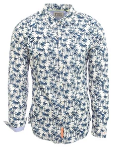 Scotch&Soda Camisa Palmeras Hombre Slim Fit Estampada Blanco Estampado Azul - Imagen 1 de 11