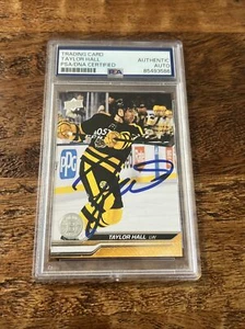 Taylor Hall IP Signed Upper Deck Card PSA DNA Coa Slab Bruins Autographed - Picture 1 of 2
