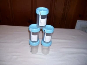 Bottiglia campione plastica sigillata medicalmente 110 CC...Set di cinque...Nuova - Foto 1 di 3