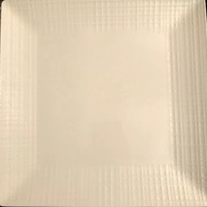 Roscher & Co Square 10 3/4" Dinner Plates Mesh Bone China Porcelain *Set of 4* - Picture 1 of 3