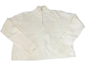 Cali Be Crop Long Sleeve 1/4 Zip Lightweight Sweatshirt Women’s Size Medium - Picture 1 of 10