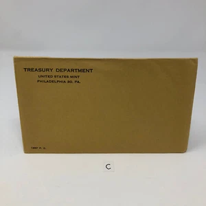 1957 US Mint Silver Proof Set Oiginal Envelope OGP SEALED UNOPENED 90% 5 Coins - Picture 1 of 6