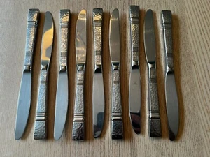 9 cuchillos de cena de acero inoxidable GORHAM Design Studios BALUSTER ~ 91/4" ~ USADOS EN EXCELENTE ESTADO - Imagen 1 de 2