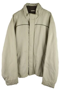 Timberland Weathergear Mens Beige Nylon Winter PAdded Fleece Lined Jacket Size L - Picture 1 of 9