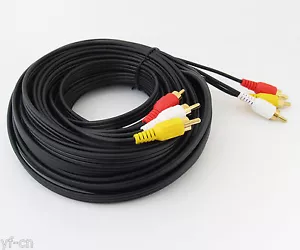 4 piezas 10M AV TV Cable Tripletes RCA Fono Macho Cable Enchufe 3 RCA Macho a 3 RCA Macho - Imagen 1 de 4