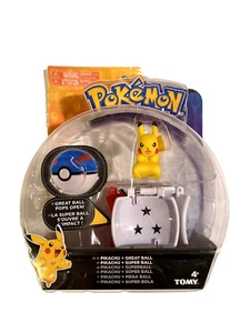 Pokemon Pikachu Great Ball T19145 TOMY Throw N' Pop 2017 Pops Open Battle 4+ - Imagen 1 de 4
