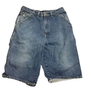 Pantalones Cortos De Colección Rocawear Hombres 36 Azul Lavado Medio Denim Logo Sueltos Hip Hop Y2K - Imagen 1 de 12