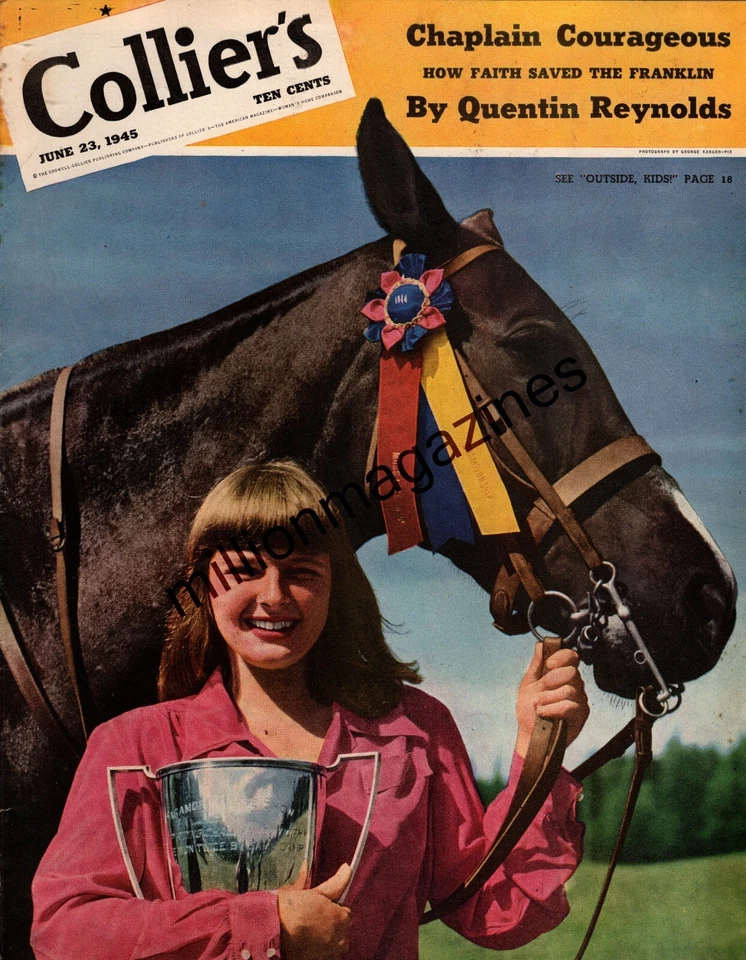 1945 Colliers June 23 - Dachau - Experimental murder - Martha Gellhorn;Very rare - Image 1 of 1