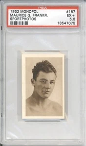 1932 Monopol MAURICE G FRANKR #167 PSA 5.5 EX+ Sportphotos Vintage Boxing Cards - Imagen 1 de 2