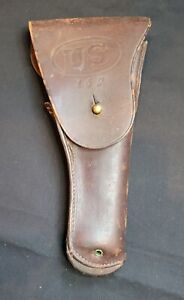 WWI US 1917 dated Boyt brown leather hip holster
