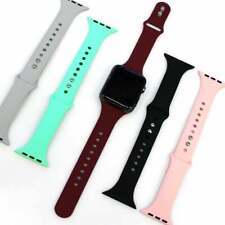 Soft Silicone Slim Skinny Bands for Apple Watch 38mm 40mm 42mm 44mm Gift 