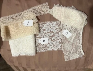 Vintage Sortiment (3) Dessous Spitzenborte Nähen/Basteln - neutrale Farbe - Bild 1 von 4