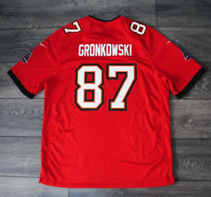 ROB GRONKOWSKI #87 NFL TEAM APPAREL TAMPA BAY BUCCANEERS SHIRT RED MENS SIZE XL