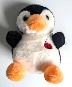 Plush Penguin Toy with Ladybug Emblem 7 inches tall - Picture 1 of 4