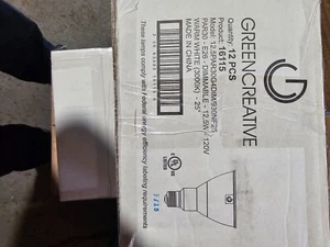 GREEN CREATIVE 12.5PAR30G4DIM/940FL40 WARM WHITE LED 12 BULBS - Picture 1 of 4