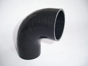 ID 2.25" 90 Degree Silicone Coupler Hose Elbow Turbo Intake Black 57mm - Picture 1 of 3