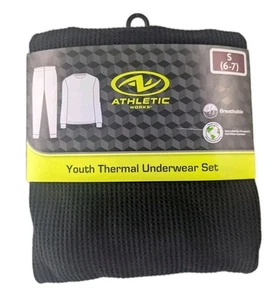Athletic Works Youth Boys Underwear Set Sz- Small 6 Two Piece Thermal Layering - Picture 1 of 3