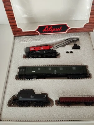 Liliput 810 H0 Kranwagen Set 4 teilig, unbespielt neuwertig in OVP - Bild 1 von 4