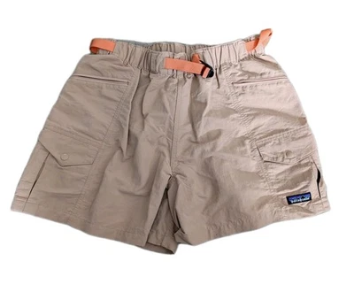 Pantalones Cortos Patagonia Everyday Para Mujer Talla M Tostado Naranja Cinturón 4” Bolsillos entrepierna Foto 1 de 4