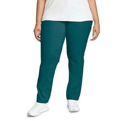 Pantalones Eddie Bauer Rainier para mujer 18W verde nailon elástico senderismo al aire libre Foto 1 de 4