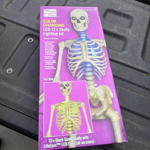 LED Beleuchtungsset zur Verwendung mit Modell Skelly 12' Skelett mit LifeEyes NEU Halloween - Bild 1 von 2