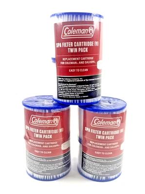 Coleman SaluSpa Type VI Hot Tub Spa Filter Pump Cartridge Twin Pack Lot of 3 New - Image 1 of 4