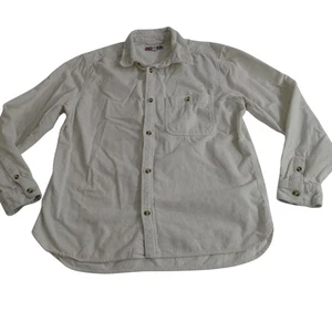 Urban Outfitters Off-White Corduroy Long Sleeve Button Up Shirt Men Size M - Picture 1 of 12