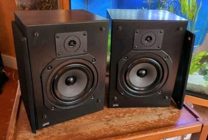 Vintage JPW Sonata Bookshelf Hi-Fi Speakers - 1980s Made in UK M400 - Picture 1 of 10