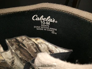 Cabelas Zonz Woodlands 8.5 Male Hunting Mens Waterproof 1200 Thinsulate No Wear - Picture 1 of 10