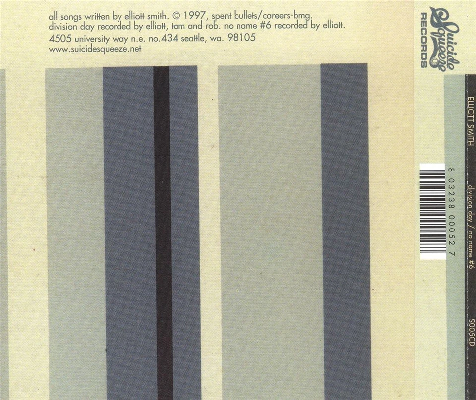 ELLIOTT SMITH - DIVISION DAY/NO NAME #6 [SINGLE] NEW CD Foto 1 de 1
