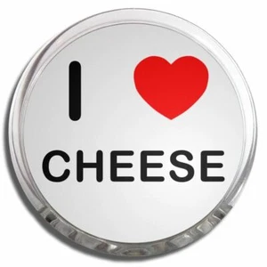 Cheese I Love Heart Memo Fridge Magnet Plastic Clip (58mm) - Picture 1 of 2